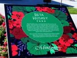 Park sign with park history details