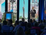 Mayor Robert Simison speaking at the State of the City address
